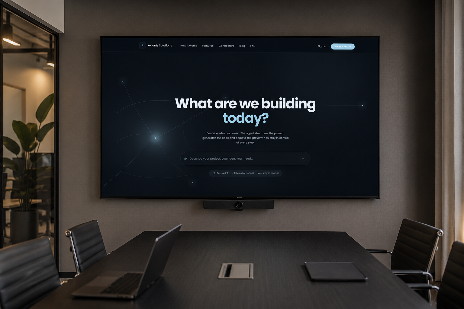 L'interface d'Axionis Solutions